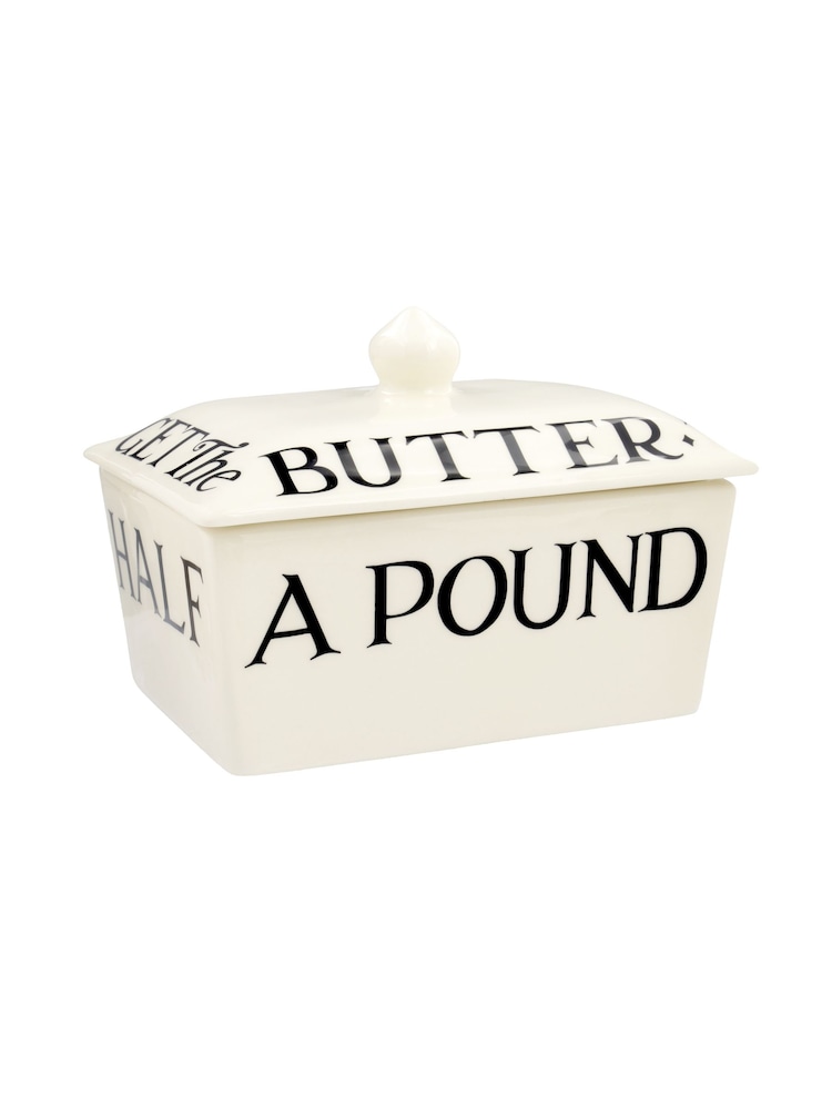 Emma Bridgewater Cream Black Toast Small Butter Dish - Image 2 of 6
