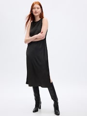 Gap Black High Neck Midi Dress - Image 3 of 5