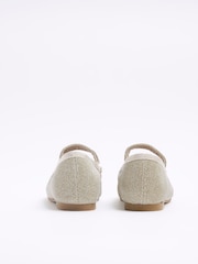 River Island Gold Diamonte Strap Girls Pumps - Image 3 of 5