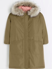 River Island Green Girls Parka Jacket - Image 1 of 4