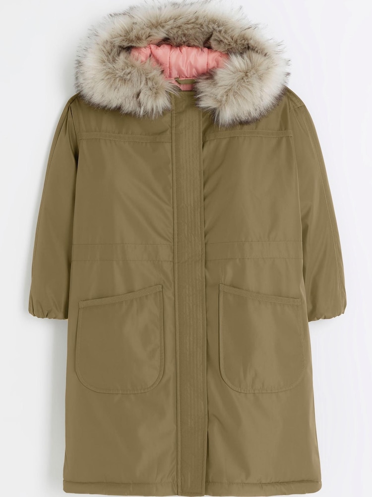 River Island Green Girls Parka Jacket - Image 1 of 4