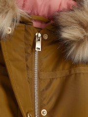 River Island Green Girls Parka Jacket - Image 4 of 4