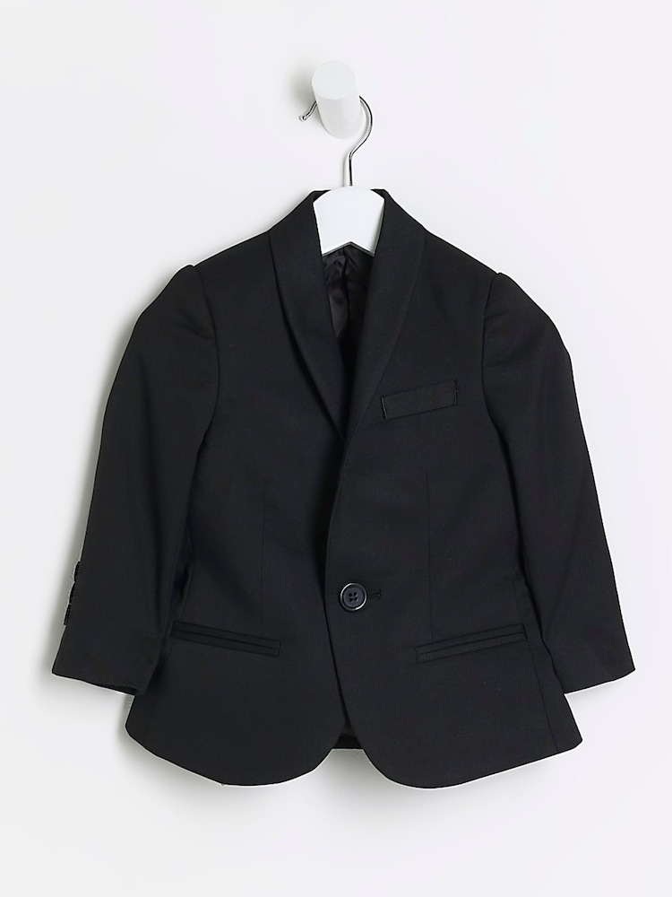 Buy River Island Dark Black Boys Tuxedo Blazer from Next Oman