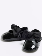River Island Black Baby Girls Bow Shoes - Image 2 of 4