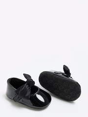 River Island Black Baby Girls Bow Shoes - Image 3 of 4