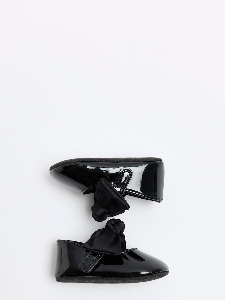 River Island Black Baby Girls Bow Shoes - Image 4 of 4