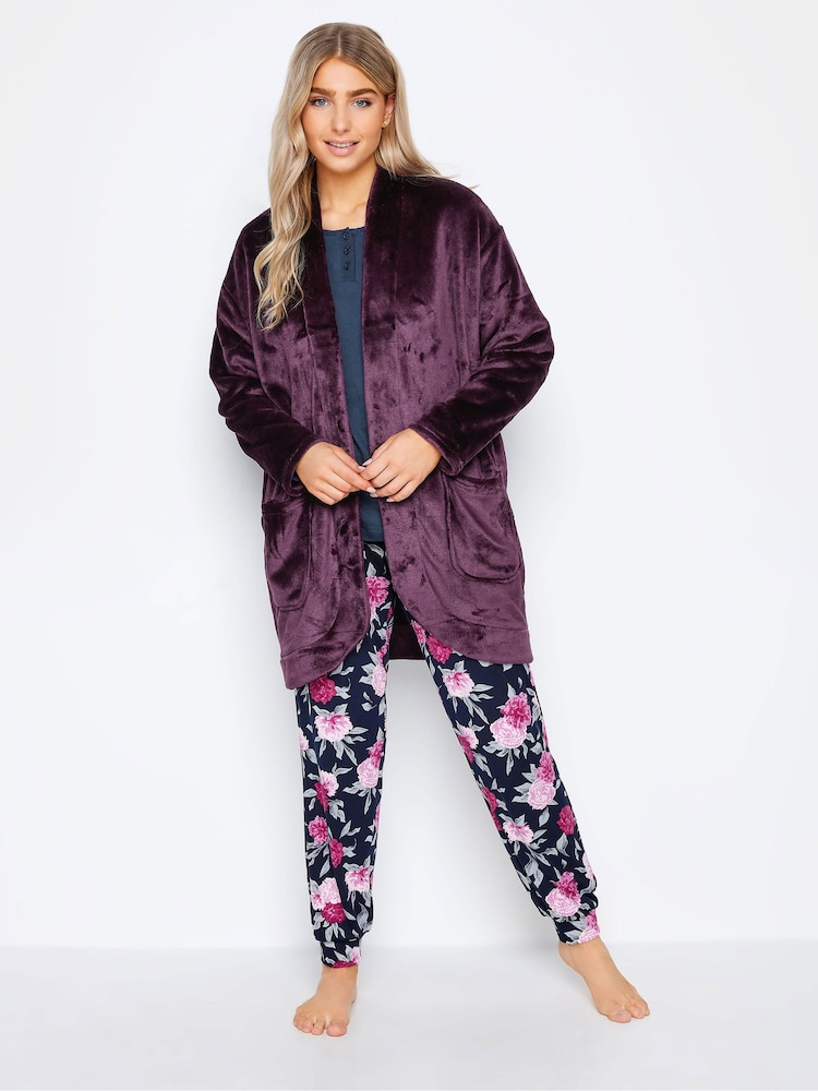 M&Co Red Edge To Edge Dressing Gown - Image 1 of 4
