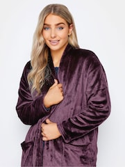 M&Co Red Edge To Edge Dressing Gown - Image 2 of 4