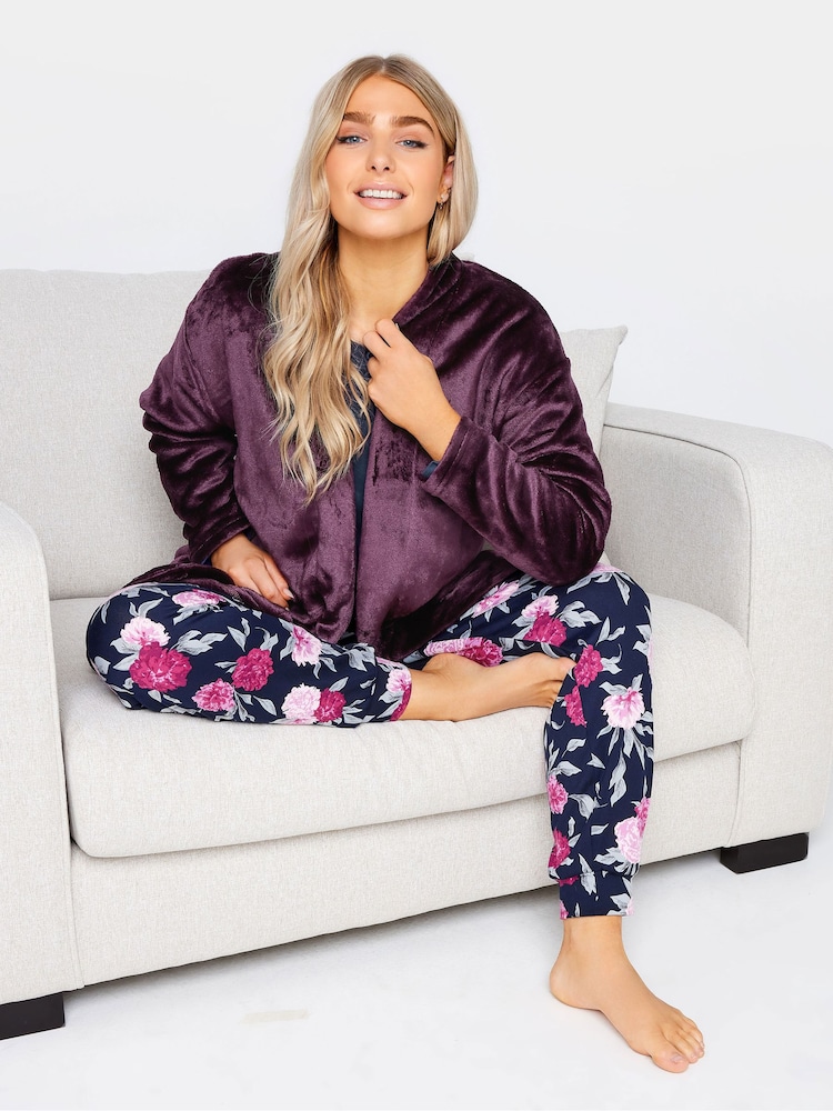 M&Co Red Edge To Edge Dressing Gown - Image 4 of 4