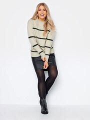 M&Co Cream Blurred Stripe Jumper - Image 3 of 5