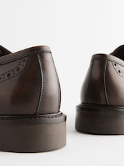 Brown Signature Brogue Shoes - Image 4 of 6