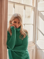 M&Co Green Roll Neck Jumper - Image 1 of 1