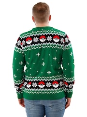 Character Green Mens Pokemon Christmas Jumper - Image 2 of 4