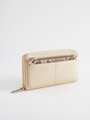 Neutral Large Purse With Pull-Out Zip Coin Purse - Image 1 of 5
