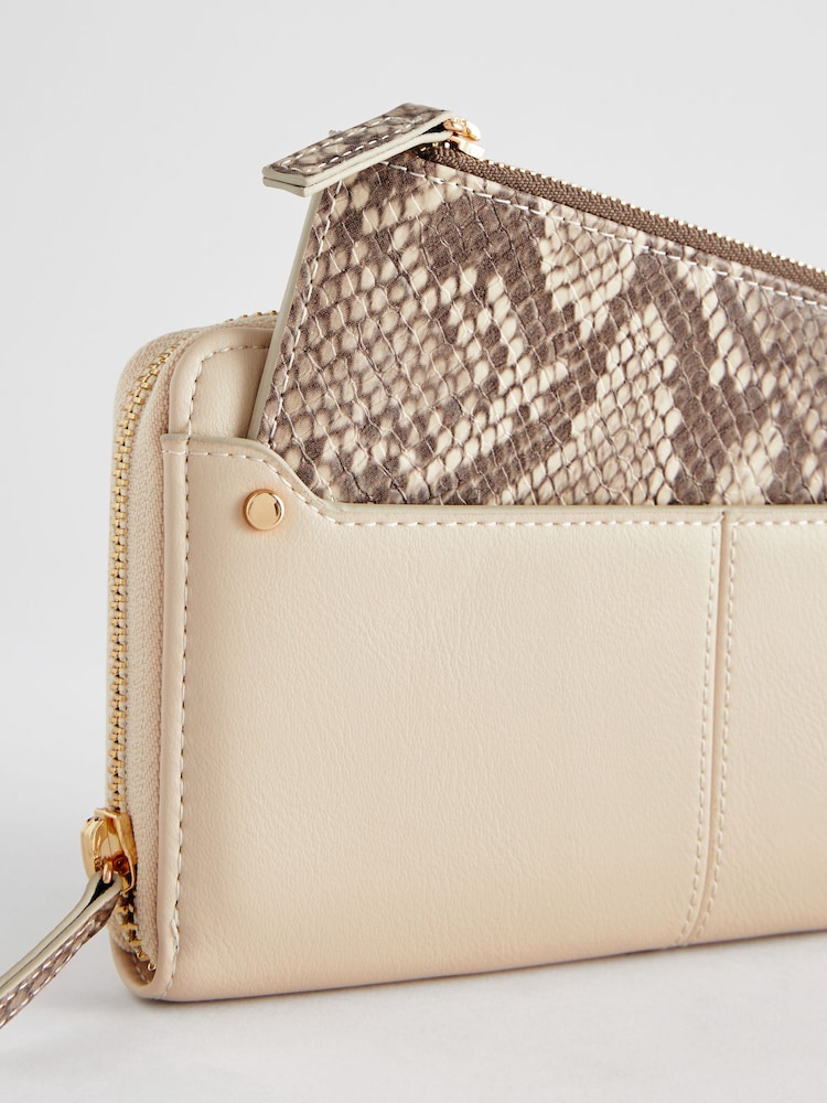 Neutral Large Purse With Pull-Out Zip Coin Purse - Image 3 of 5