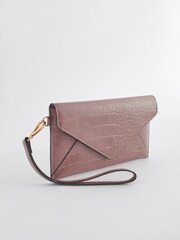 Mink Pink Croc Effect Large Purse - Image 1 of 5