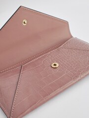 Mink Pink Croc Effect Large Purse - Image 3 of 5