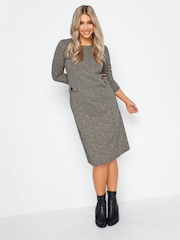 M&Co Natural Petite Animal Print Dress - Image 1 of 4