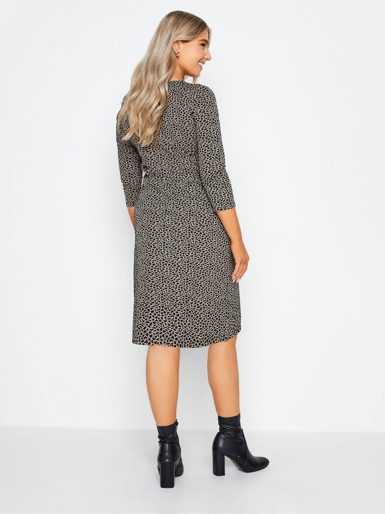 M&Co Natural Petite Animal Print Dress - Image 2 of 4