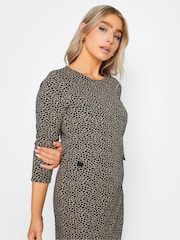 M&Co Natural Petite Animal Print Dress - Image 4 of 4