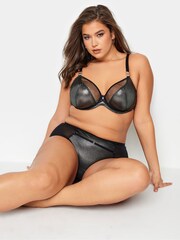 Yours Curve Silver Sheer Shimmer UnderWired Non Padded Bra - Image 2 of 6