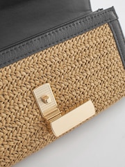 Tan Brown Raffia Large Purse - Image 5 of 5