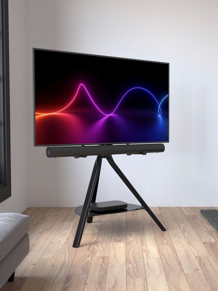 AVF Black Hoxton Sound Freestanding Tripod TV Stand - Image 1 of 5