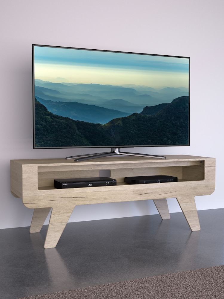 AVF Natural Horton 1.2m Tapered Leg TV Stand - Image 1 of 6