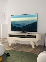AVF Natural Horton 1.2m Tapered Leg TV Stand - Image 2 of 6