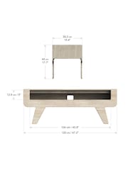 AVF Natural Horton 1.2m Tapered Leg TV Stand - Image 5 of 6