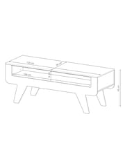 AVF Natural Horton 1.2m Tapered Leg TV Stand - Image 6 of 6