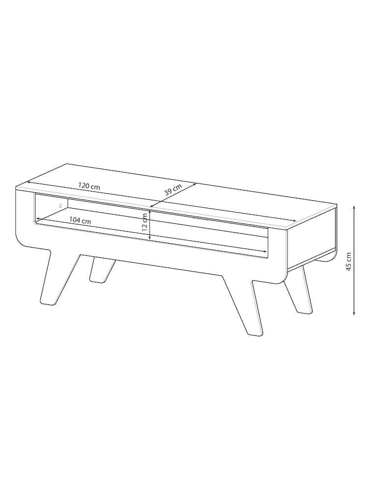AVF Natural Horton 1.2m Tapered Leg TV Stand - Image 6 of 6