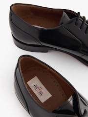 Black Standard Fit Signature Leather Sole Derby Shoes - Image 4 of 7