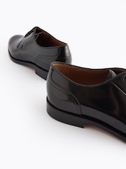 Black Standard Fit Signature Leather Sole Derby Shoes - Image 5 of 7