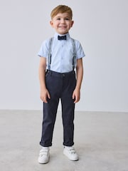 Baker by Ted Baker Navy Shirt Trousers and Braces Set - Image 1 of 6