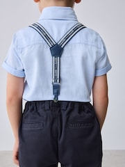 Baker by Ted Baker Navy Shirt Trousers and Braces Set - Image 6 of 6
