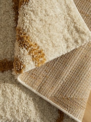 Cream/Ochre Yellow Premium Cosy Shaggy Rug - Image 4 of 5