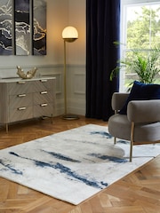 Silver/Blue Clara Chic Abstract Rug - Image 1 of 5