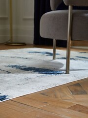 Silver/Blue Clara Chic Abstract Rug - Image 2 of 5