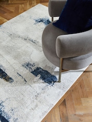 Silver/Blue Clara Chic Abstract Rug - Image 3 of 5