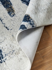 Silver/Blue Clara Chic Abstract Rug - Image 4 of 5
