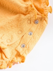 Yellow Textured Strappy Baby Romper - Image 10 of 11