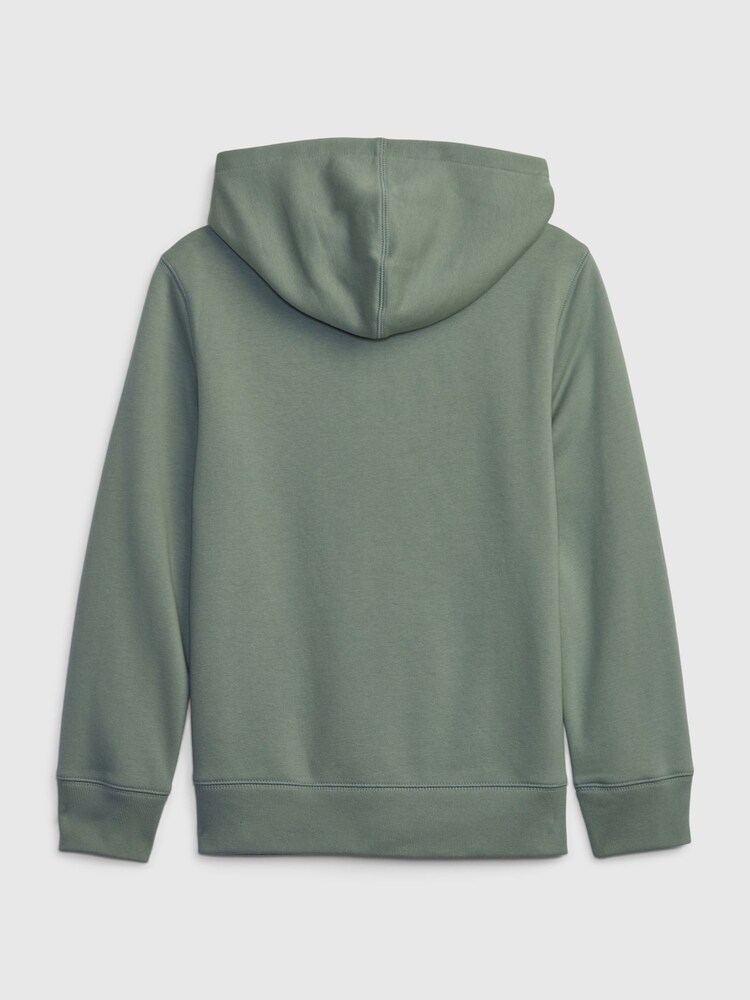 Gap Green Logo Fleece Lined Zip Through Hoodie (4-13yrs) - Image 2 of 2