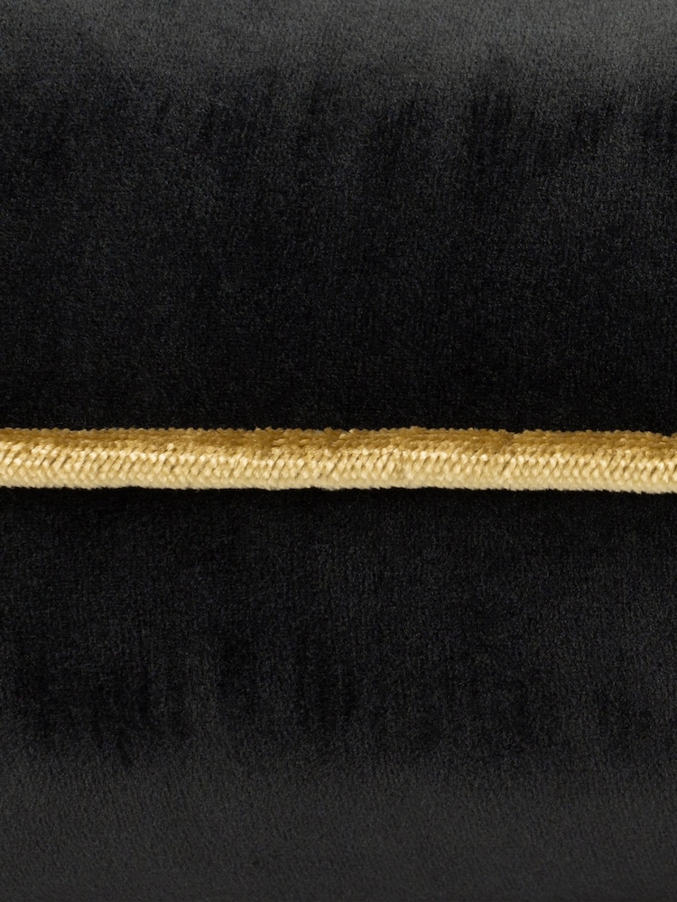 Furn Black Meridian Velvet 55cm X 55cm Cushion Cover - Image 5 of 5