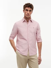 Tommy Hilfiger Red Regular Fit Flag Embroidery Oxford Shirt - Image 1 of 5