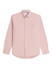 Tommy Hilfiger Red Regular Fit Flag Embroidery Oxford Shirt - Image 5 of 5