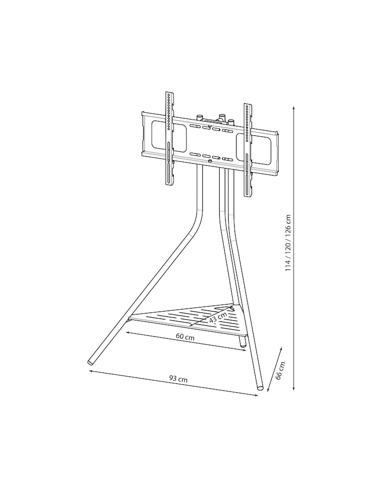AVF Black Tiga Metal Tripod TV Stand - Image 5 of 5