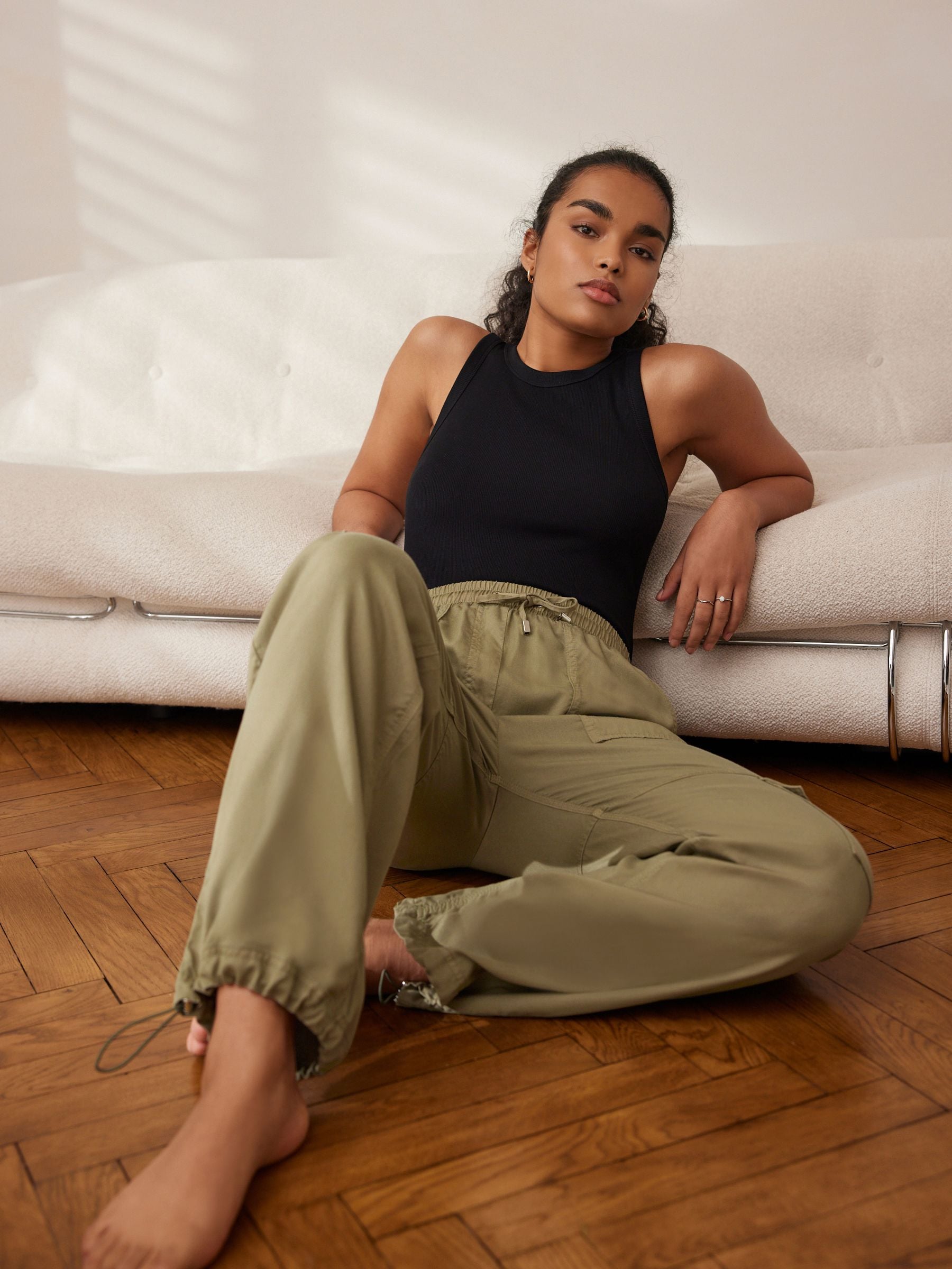 Next womens khaki trousers online