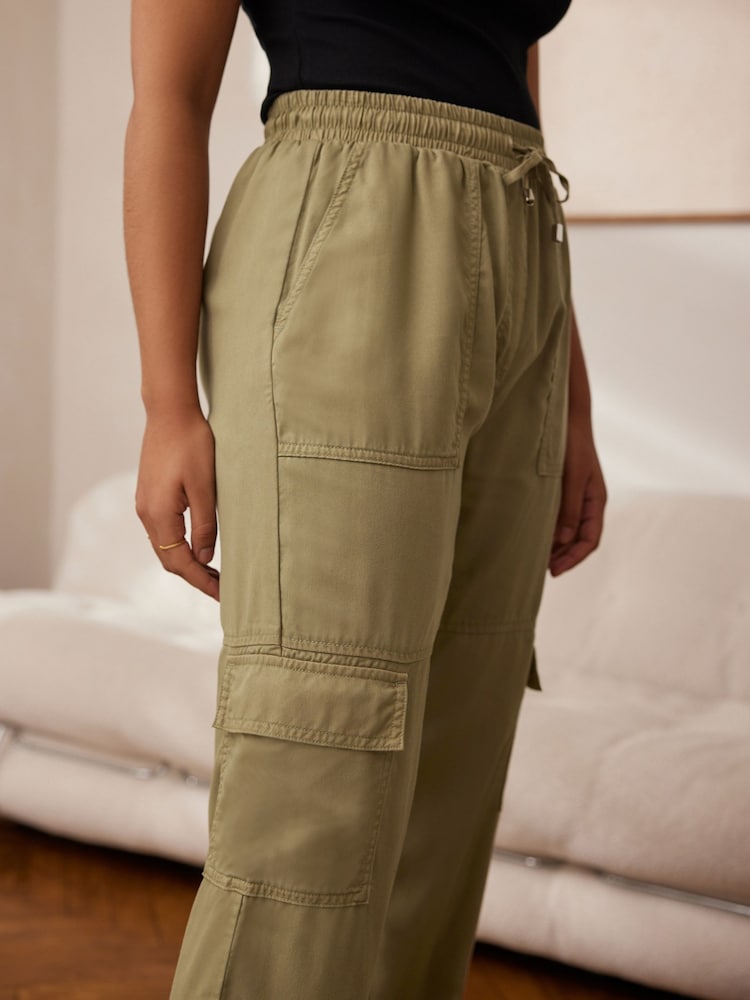 Khaki Green Cargo Combat Trousers - Image 5 of 9