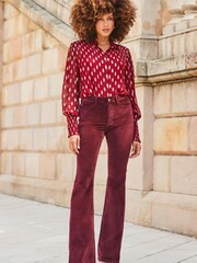 Sosandar Velvet Kick Flare Jeans - Image 1 of 5